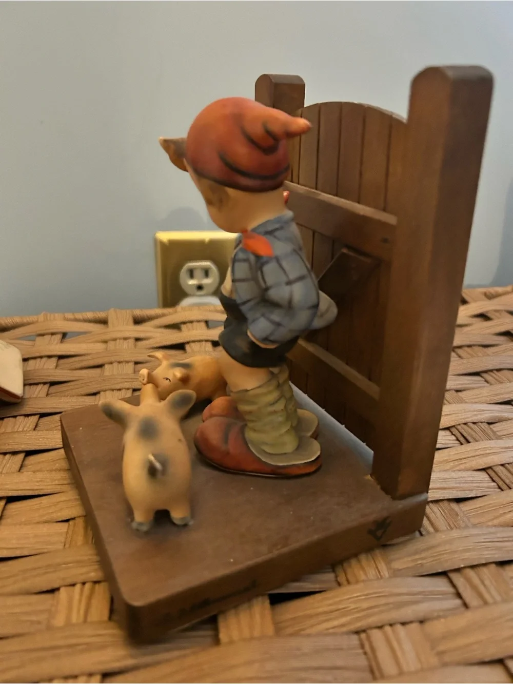 Hummel Goebel Boy with Pigs Bookend